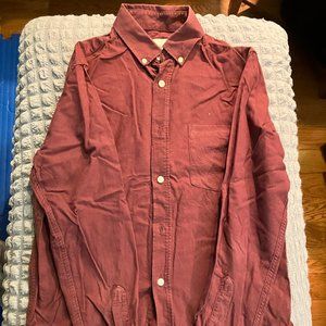 Goodfellow burgundy oxford button down shirt small target long sleeve